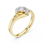 Luminary Round Brilliant Pavé-Set Solitaire Ring