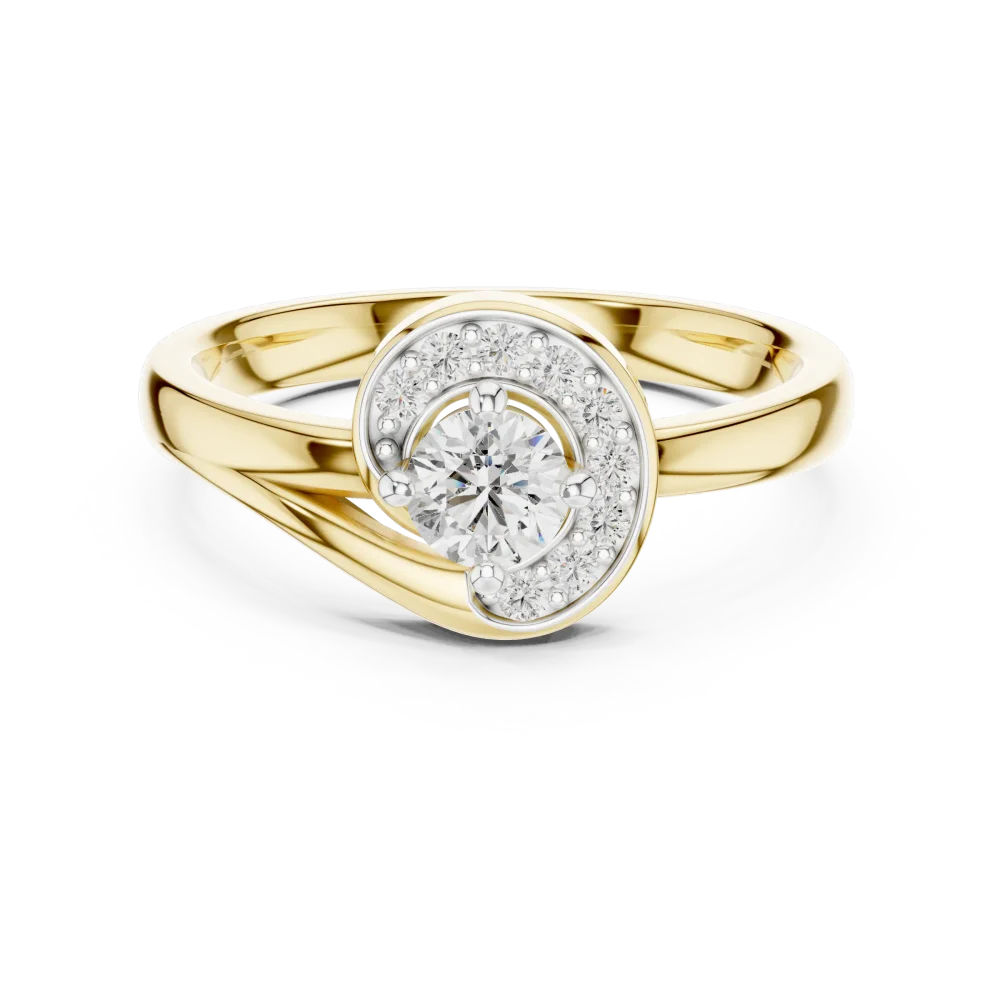 Luminary Round Brilliant Pavé-Set Solitaire Ring - Image 2
