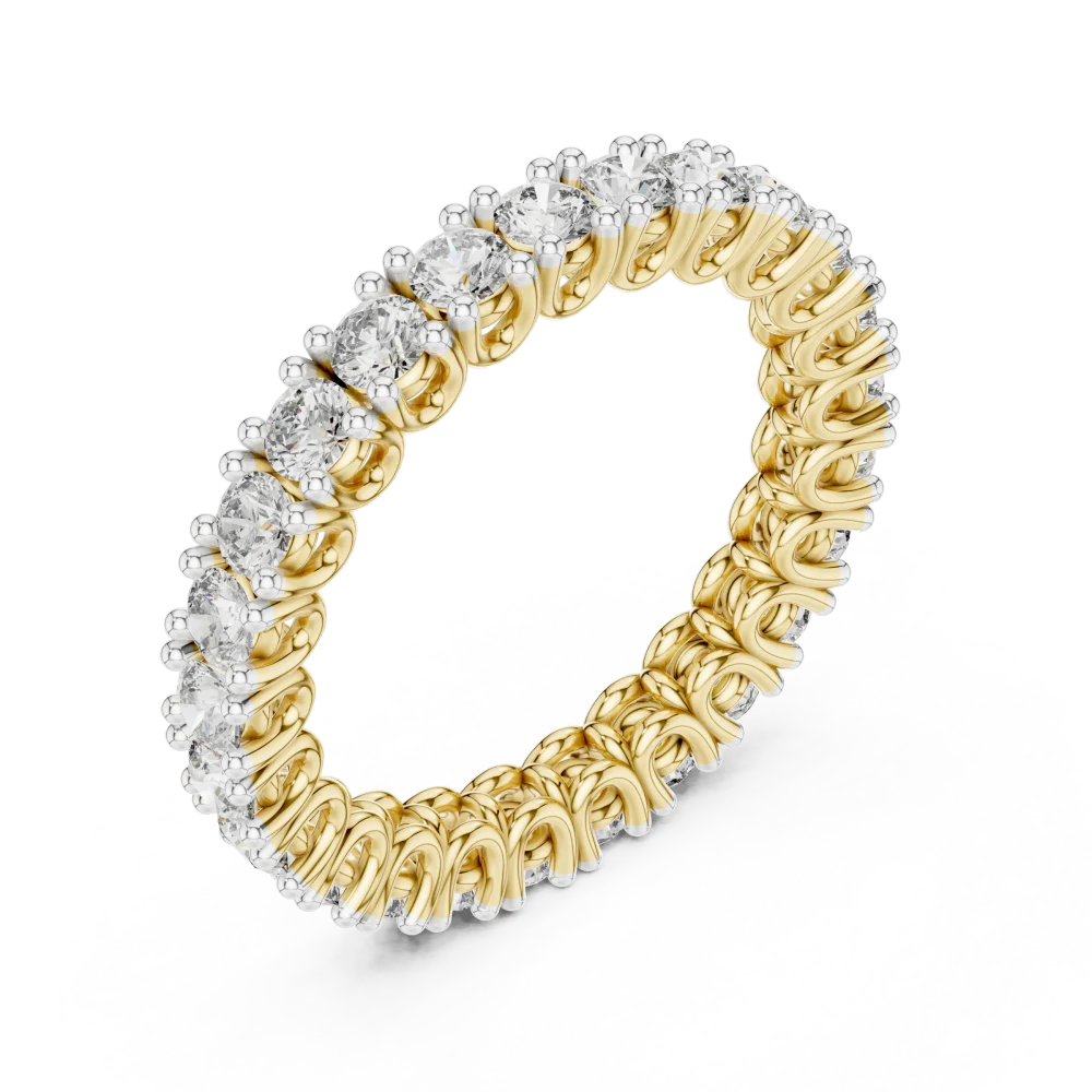 Discover the brilliance of our Infinite Luminary Band, featuring 25 radiant DIAMEUR lab-grown diamonds in a sleek, handcrafted eternity design. Shop now.