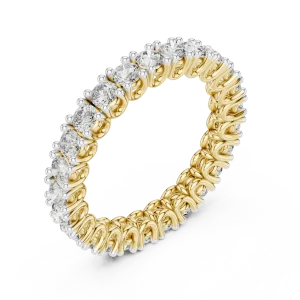 Infinite Luminary Round Brilliant Pavé-Set Eternity Band