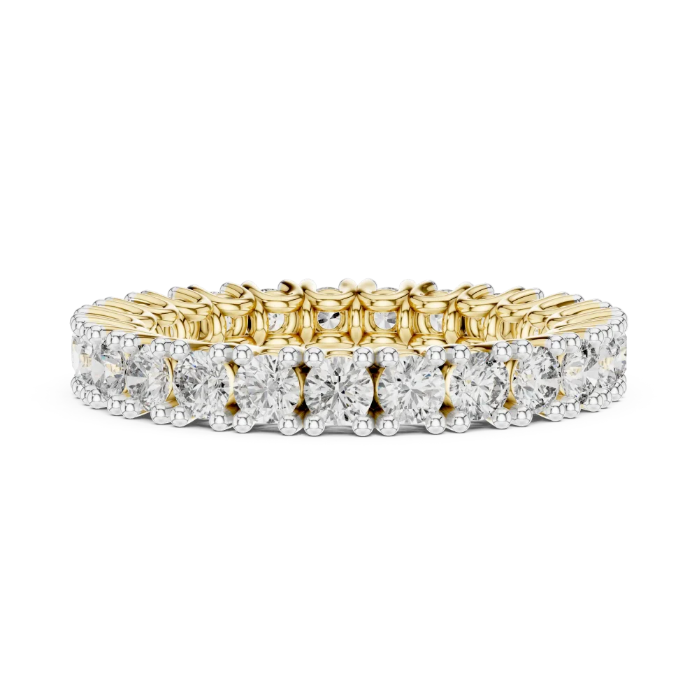 Infinite Luminary Round Brilliant Pavé-Set Eternity Band - Image 4