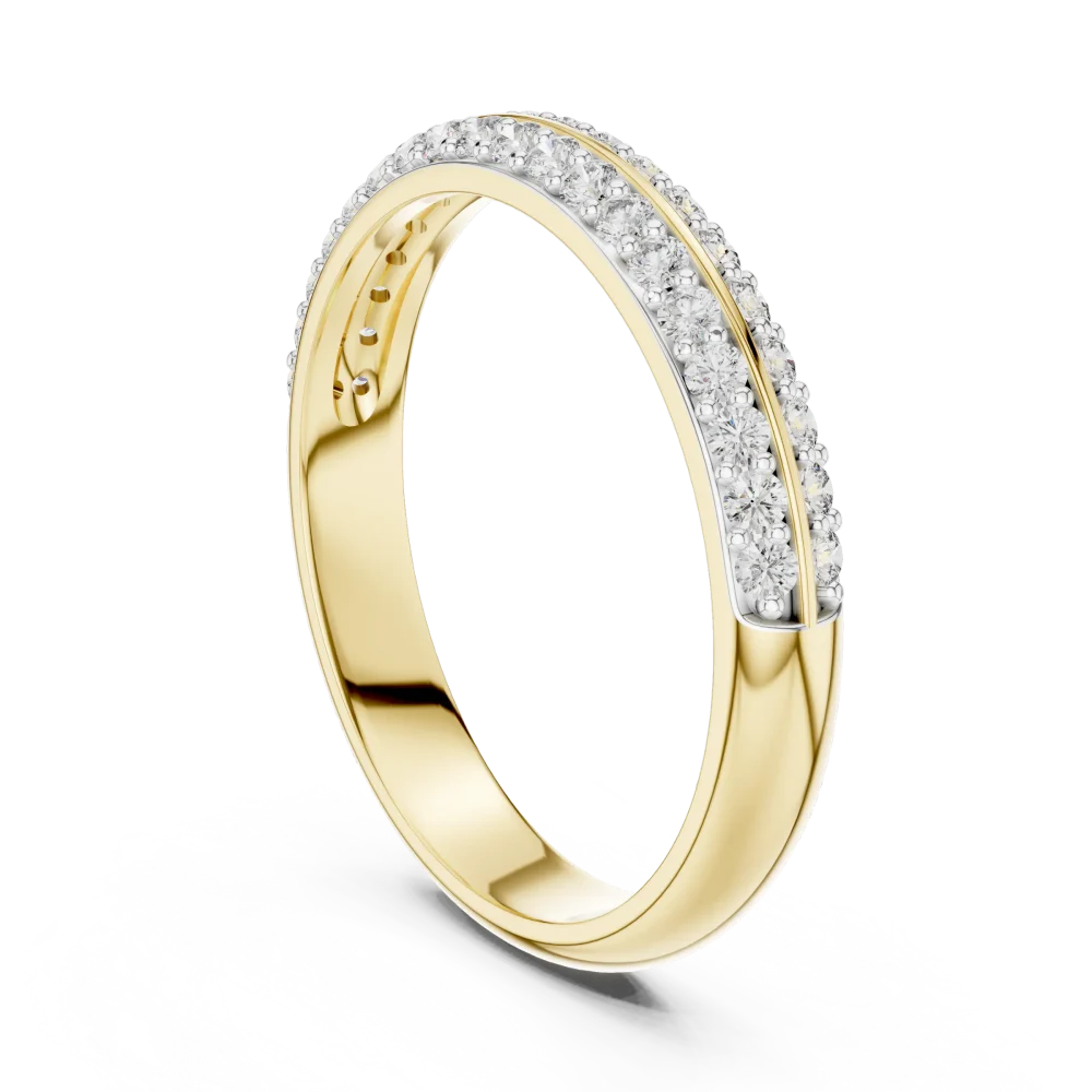 Symmetry Pavé-Set Round Brilliant Diamond Eternity Band - Image 3