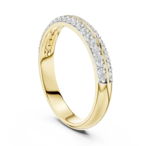 Symmetry Pavé-Set Round Brilliant Diamond Eternity Band - Image 3