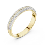 Symmetry Pavé-Set Round Brilliant Diamond Eternity Band
