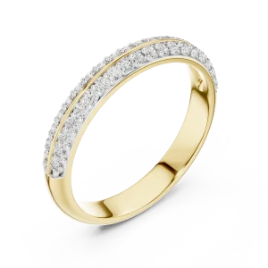 Symmetry Pavé-Set Round Brilliant Diamond Eternity Band