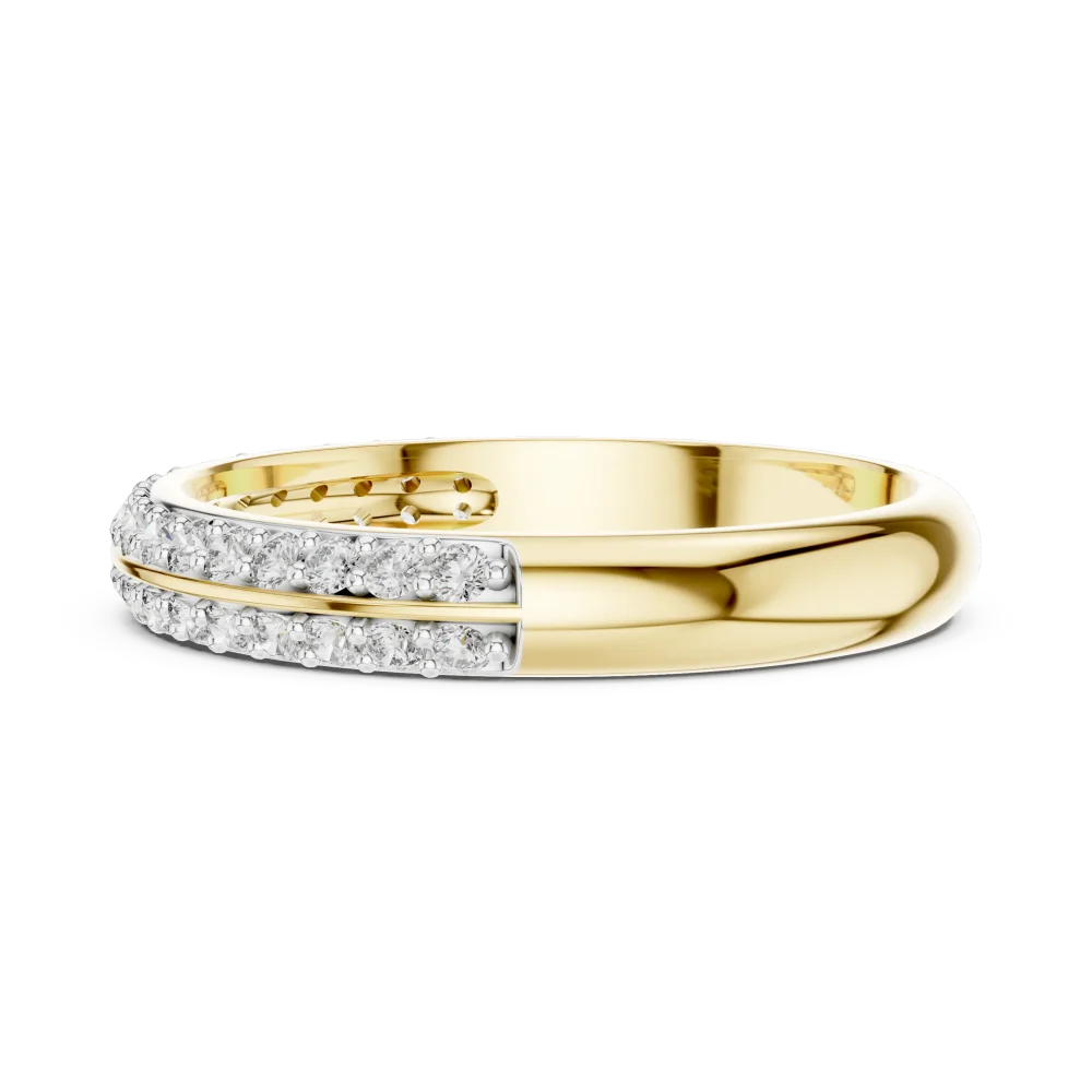 Symmetry Pavé-Set Round Brilliant Diamond Eternity Band - Image 4