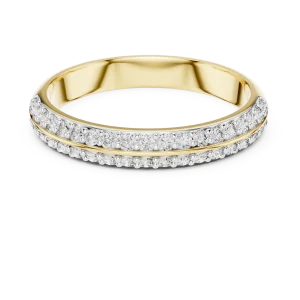 Symmetry Pavé-Set Round Brilliant Diamond Eternity Band - Image 2