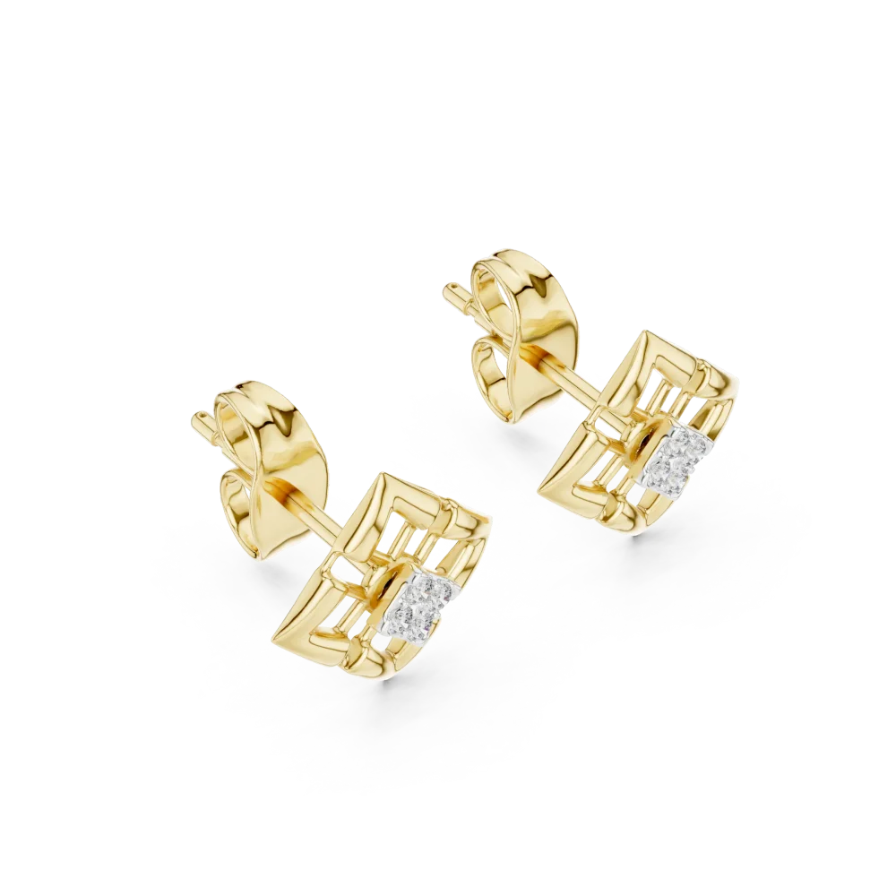 Discover the brilliance of architectural design with our DIAMEUR lab-grown diamond stud earrings. Shop this modern classic and elevate your style.