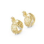 Luminary Round Pavé-Set Architectural Stud Earrings