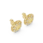 Ethereal Round Brilliant Filigree Lace Statement Stud Earrings