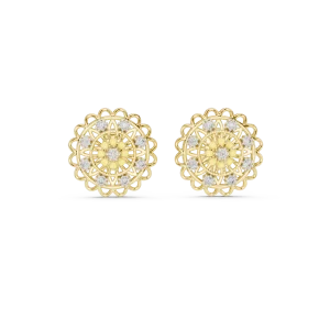 Ethereal Round Brilliant Filigree Lace Statement Stud Earrings - Image 2