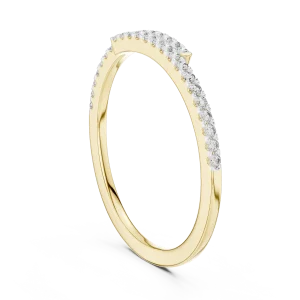 Luminary Round Pavé-Set Dual-Band Architectural Ring - Image 3