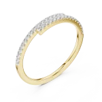 Luminary Round Pavé-Set Dual-Band Architectural Ring