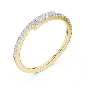 Luminary Round Pavé-Set Dual-Band Architectural Ring
