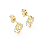 Geometric Symmetry Pavé-Set Diamond Stud Earrings