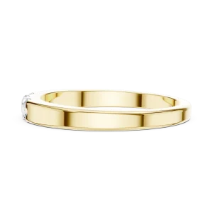 Linear Essence Round Brilliant Three Stone Band - Image 4