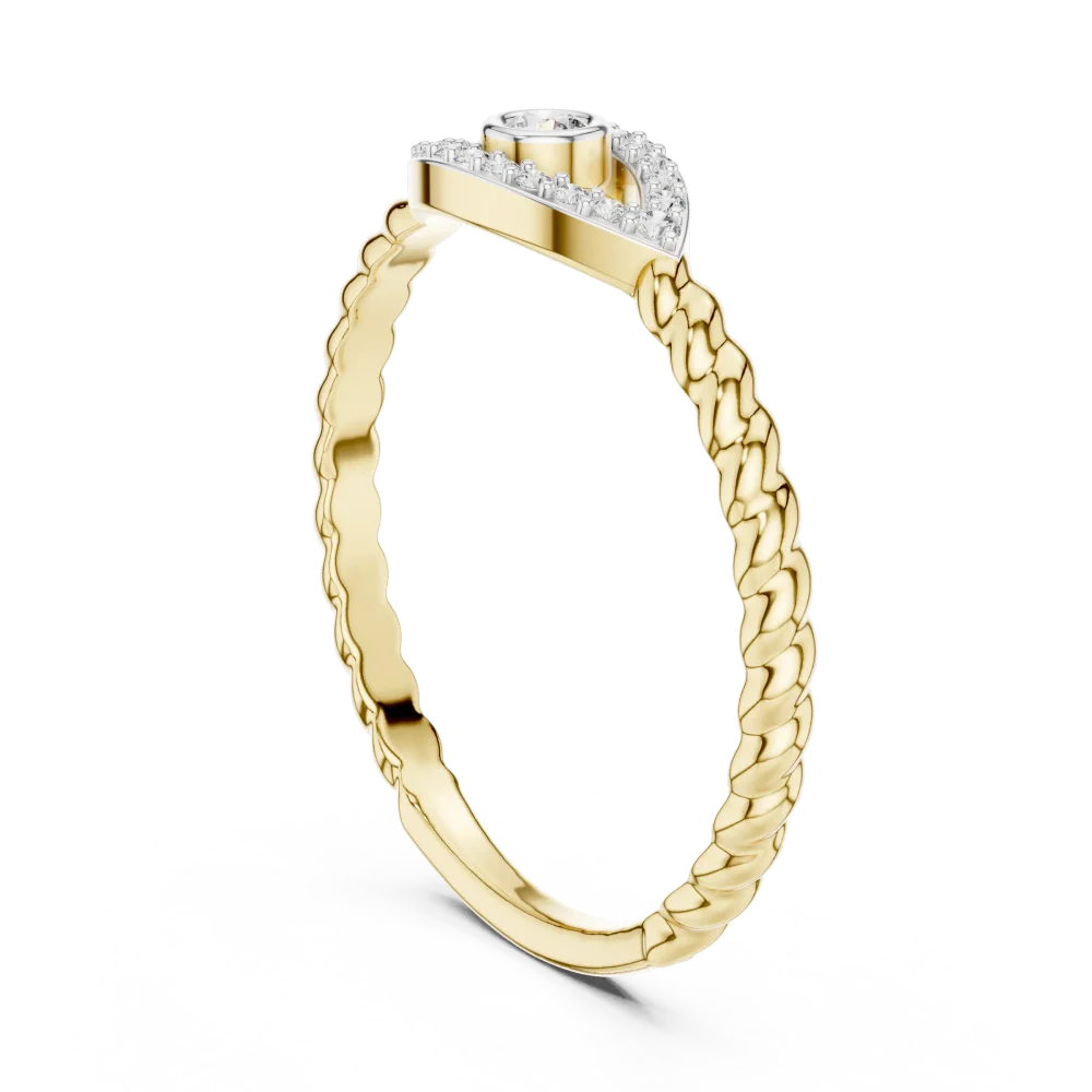 Ethereal Round Brilliant Pavé-Set Eye Statement Ring - Image 3