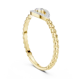 Ethereal Round Brilliant Pavé-Set Eye Statement Ring - Image 3