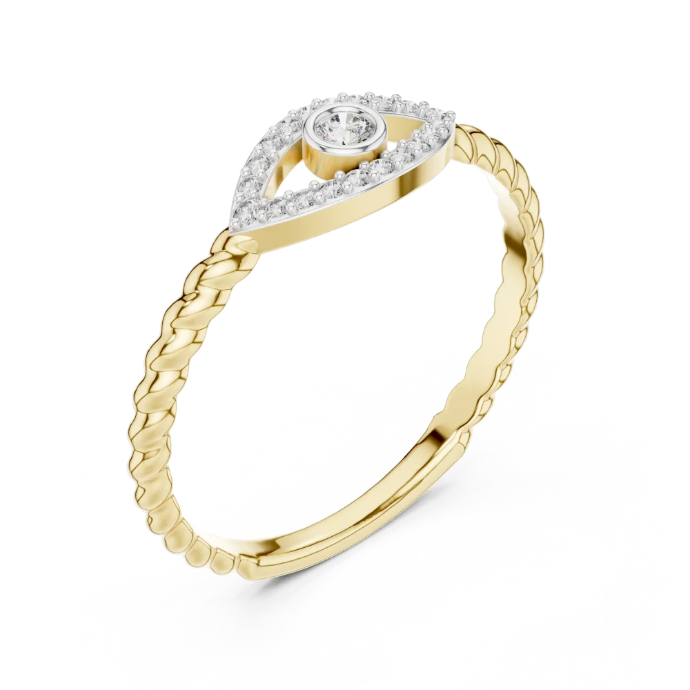 Adorn your hand with the Ethereal Eye statement ring, featuring brilliant DIAMEUR lab-grown diamonds. Experience sustainable luxury. Shop now!