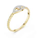 Ethereal Round Brilliant Pavé-Set Eye Statement Ring