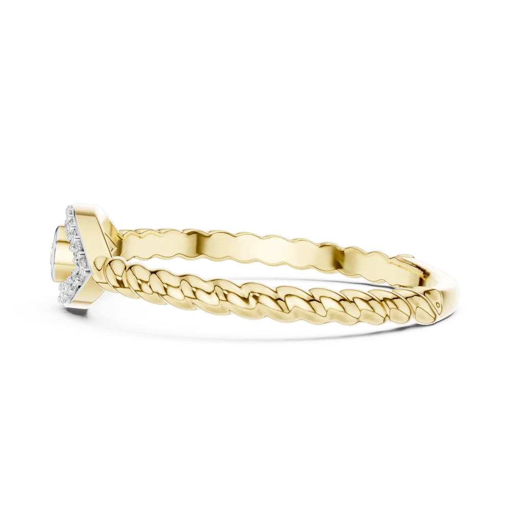 Ethereal Round Brilliant Pavé-Set Eye Statement Ring - Image 4