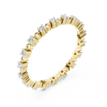 Luminary Round Brilliant Pavé-Set Eternity Band