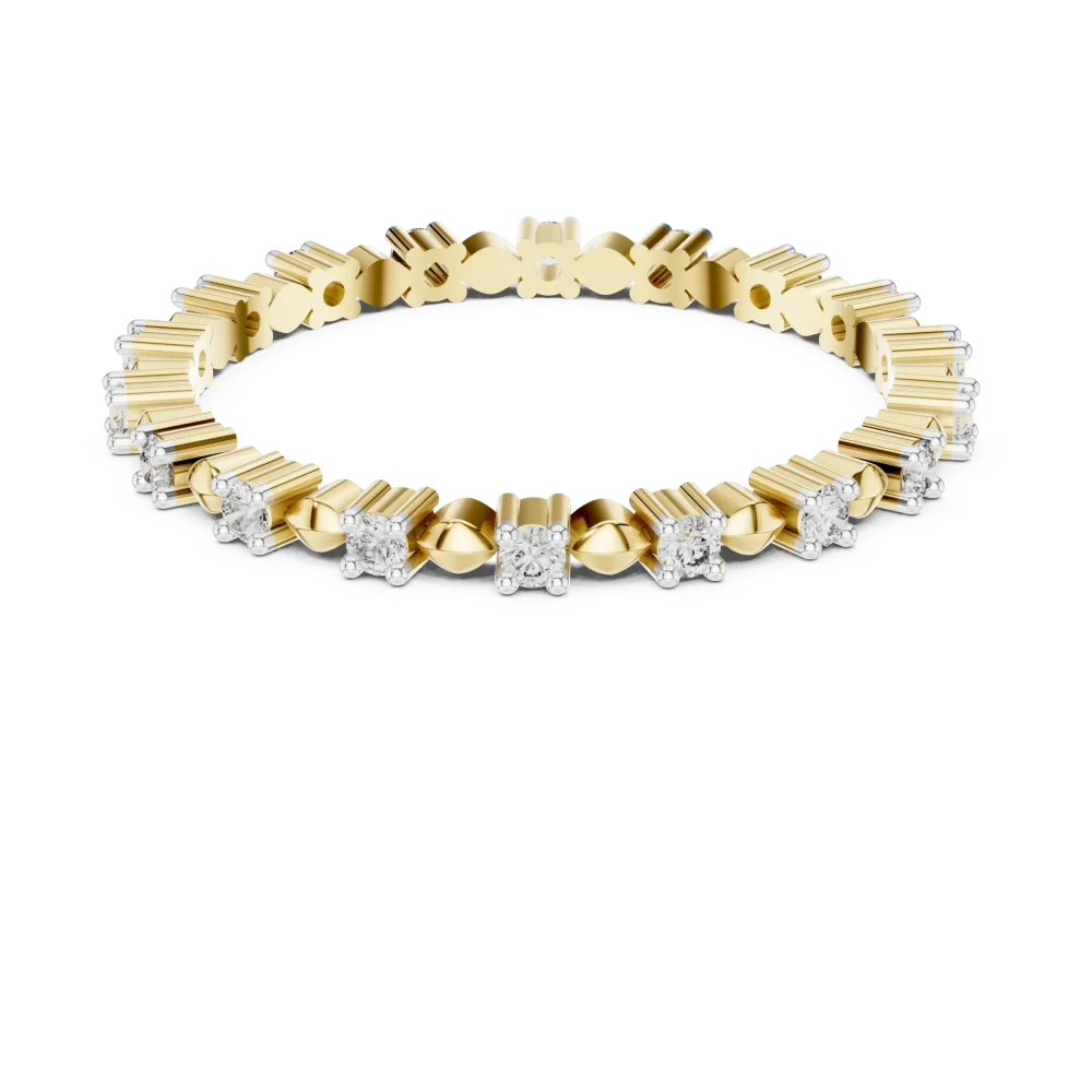 Luminary Round Brilliant Pavé-Set Eternity Band - Image 2