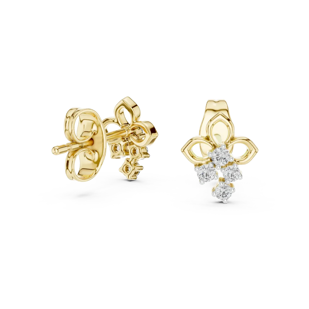 Luminary Round Cluster Petite Stud Earrings - Image 3