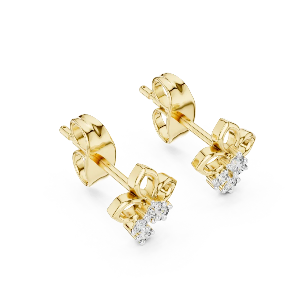 Experience radiant elegance with these cluster stud earrings, featuring brilliant-cut DIAMEUR lab-grown diamonds. Elevate your style and shop today.