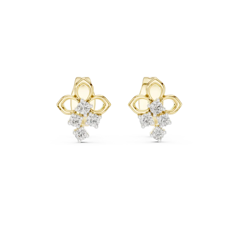 Luminary Round Cluster Petite Stud Earrings - Image 2