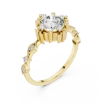Ethereal Round Brilliant Silhouette Solitaire Ring