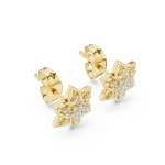 Luminary Hexagon Cluster Diamond Stud Earrings