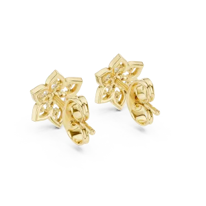 Luminary Hexagon Cluster Diamond Stud Earrings - Image 4