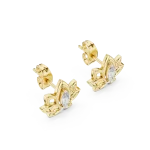 Ethereal Marquise Silhouette Solitaire Stud Earrings