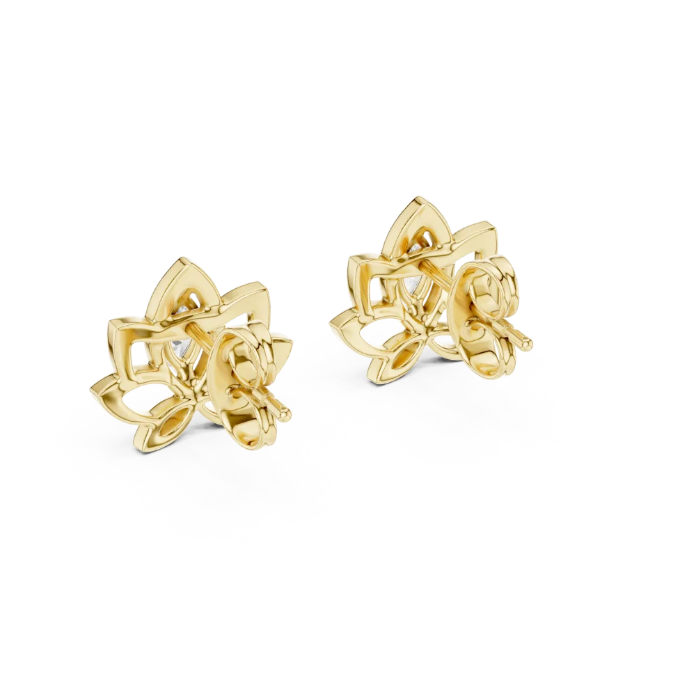 Ethereal Marquise Silhouette Solitaire Stud Earrings - Image 4