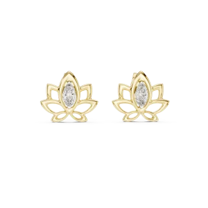 Ethereal Marquise Silhouette Solitaire Stud Earrings - Image 2