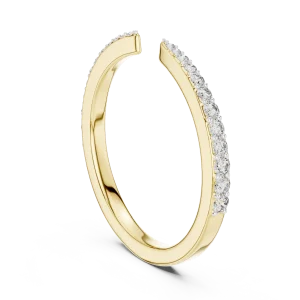 Linear Pavé-Set Round Brilliant Open Silhouette Band - Image 3