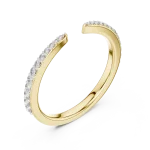 Linear Pavé-Set Round Brilliant Open Silhouette Band