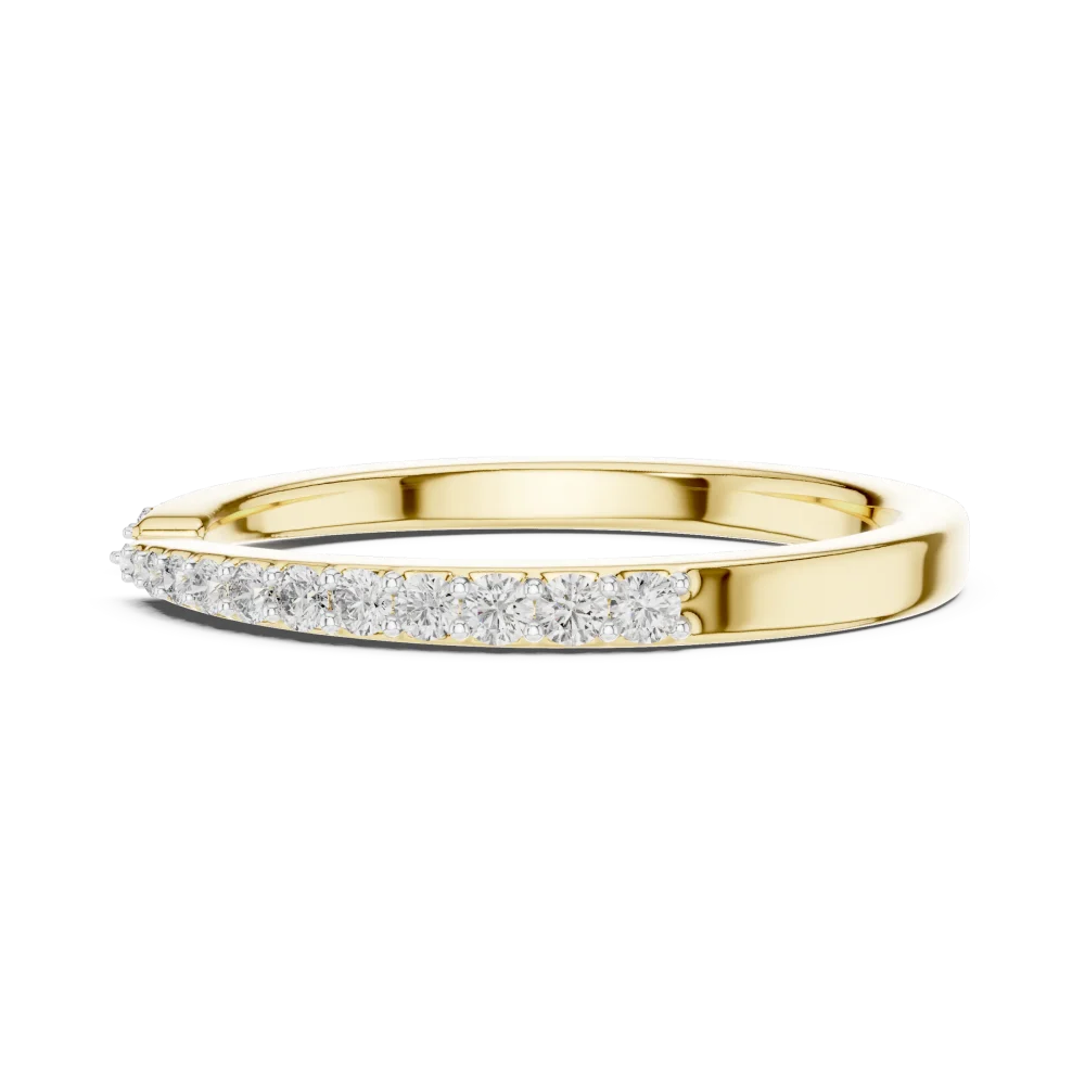 Linear Pavé-Set Round Brilliant Open Silhouette Band - Image 4
