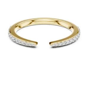 Linear Pavé-Set Round Brilliant Open Silhouette Band - Image 2