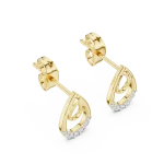 Luminary Round Pavé-Set Silhouette Stud Earrings