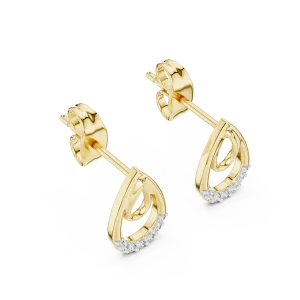 Luminary Round Pavé-Set Silhouette Stud Earrings