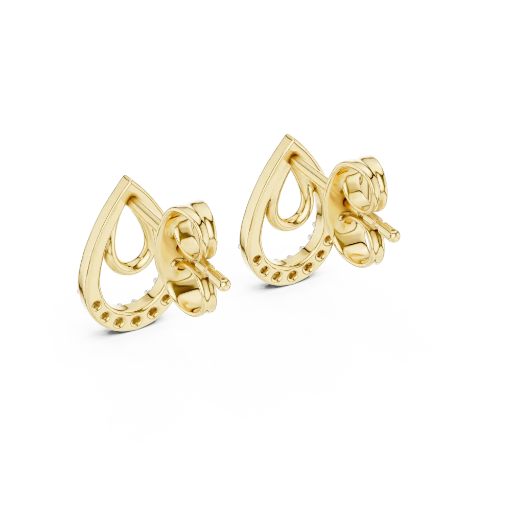 Luminary Round Pavé-Set Silhouette Stud Earrings - Image 4