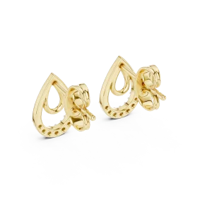 Luminary Round Pavé-Set Silhouette Stud Earrings - Image 4