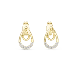 Luminary Round Pavé-Set Silhouette Stud Earrings - Image 2