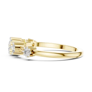 Symmetry Radiant Round Brilliant Five-Stone Linear Ring - Image 4