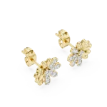 Petite Blossom Pavé Round Brilliant Cluster Stud Earrings