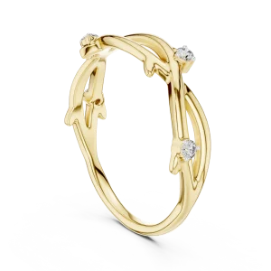Ethereal Vine Round Diamond Intertwined Nature-Inspired Band - Image 3