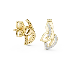 Symmetry Pavé-Set Radiant Architectural Stud Earrings - Image 3