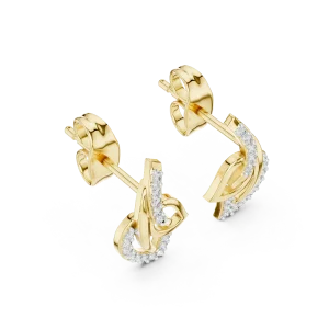 Symmetry Pavé-Set Radiant Architectural Stud Earrings